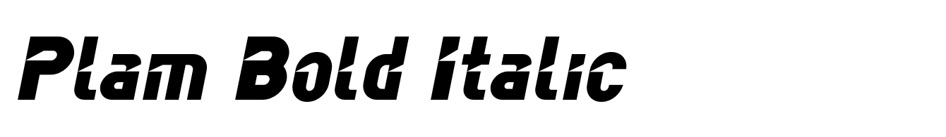 Plam Bold Italic